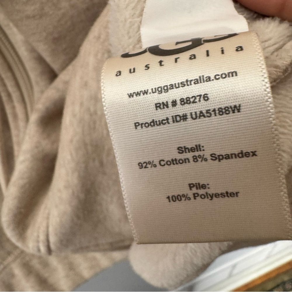 Ugg Cream Zip-Up Jacket With Drawstring Waist Siz… - image 7